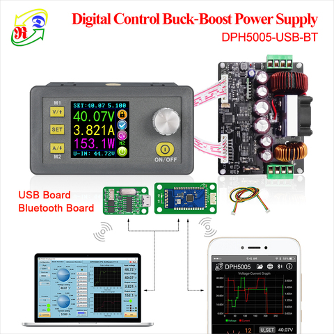 RD DPH5005-convertidor Buck-boost, voltaje constante, control digital programable, fuente de alimentación, voltímetro LCD a color, 50V, 5A ► Foto 1/6