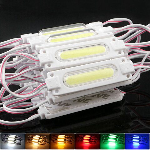 20 piezas COB LED módulo Cadena de luz con lente DC12V 6LED impermeable para señal de publicidad exterior tienda Banner LED módulo tira de lámpara ► Foto 1/6