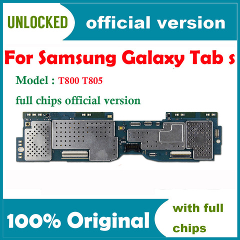 Placa base Original desbloqueada para Samsung Galaxy Tab S T800 T805, con chips completos, placa lógica, probada, buen funcionamiento ► Foto 1/2