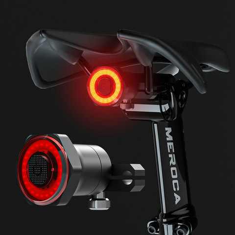 LISM-Luz led inteligente para bicicleta, bombilla trasera para ciclista, faro posterior, para dispositivo de frenado, automático, resistente al agua IPX6, carga USB ► Foto 1/6