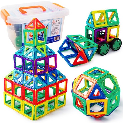 50-140pc bloques de construcción magnéticos Set de construcción de diseñador magnético modelo edificio juguete imanes magnéticos bloques de juguetes educativos ► Foto 1/3