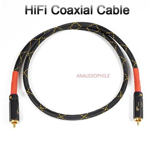 ANAUDIOPHILE CO03 Cable Coaxial de alta calidad 4,5 GHz banda 75 Ohm Cable Coaxial para Audio Hi-Fi DAC CD reproductor Blueray jugador ► Foto 1/5