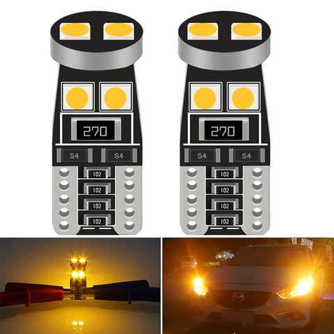 2 uds lámpara de señal T10 bombilla Led de coche W5W 3030, 194 de 168 lámparas Led para coches 5W5 de luz de retroceso de marcha atrás 12V blanco rojo naranja ► Foto 1/6