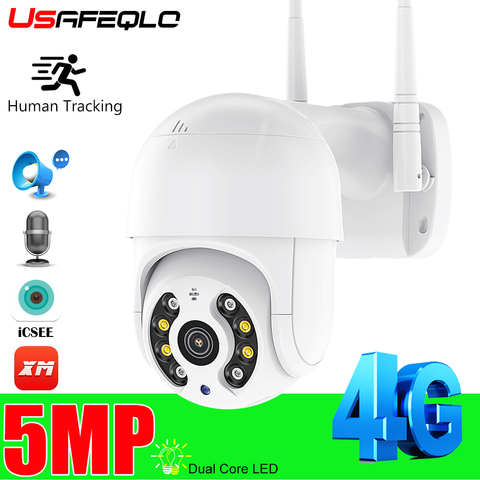 Cámara IP de seguridad para exteriores, sistema CCTV P2P Onvif con tarjeta SIM 4G, 1080P, 3MP, 5MP, HD, inalámbrica, WIFI, Audio bidireccional, iCsee ► Foto 1/6