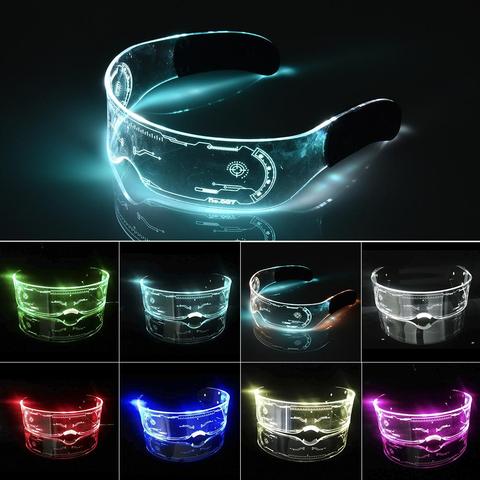 Gafas LED EL Wire, neón, fiesta, luminosas, gafas con luz LED Up, lentes Rave, decoración de fiesta, gafas de DJ, decoración de Halloween ► Foto 1/6