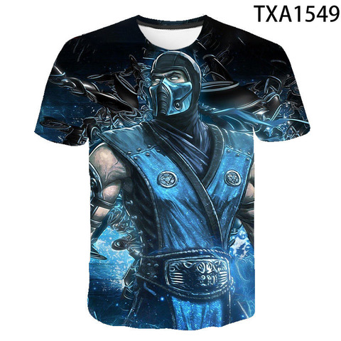 2022 nuevo verano Mortal Kombat T camisas 3D impreso hombres, mujeres y niños camisetas de manga corta niños Casual Tops de niño y niña fresco Tees ► Foto 1/6