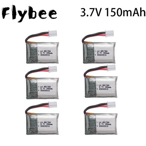 3,7 V 150mAh lipo batería para H36 E010 E011 E012 E013 Furibee F36 piezas de cuadricóptero de control remoto de la batería Li-po 3,7, 150, 651723, 1-10 Uds ► Foto 1/6