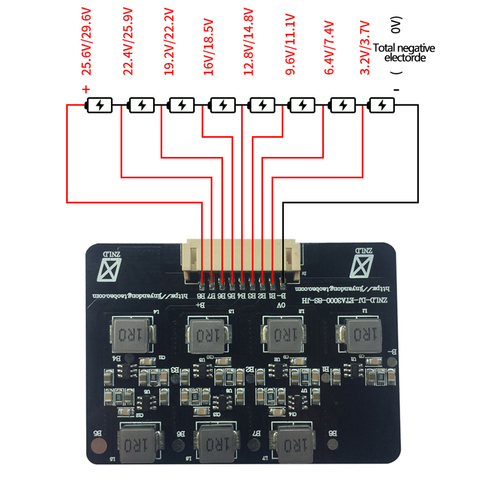 BMS 2S-8S 1.2A equilibrio Lifepo4 LTO de la batería de litio activo ecualizador equilibrador de transferencia de energía de BMS 3S 4S 5S S 6S 7S 8S 8S ► Foto 1/4