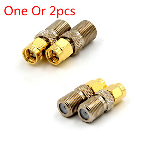 1 unid/2 uds adaptador de cable coaxial RF tipo F conector hembra a conector macho SMA Conector recto F a conector SMA ► Foto 1/6