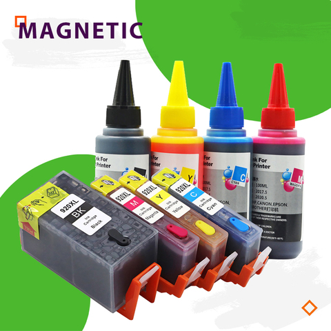 Tinta rellenable para impresora HP 920, Compatible con HP OfficeJet 7500A 7000 6000W 6500A 6000 6500, con Chip ► Foto 1/6