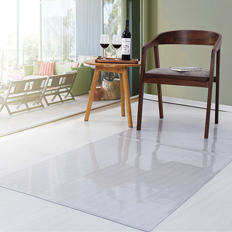 Protector de mesa de centro, suelo de madera, silla giratoria, suelo de plástico, estera impermeable de PVC, alfombra transparente, pasillo y dormitorio ► Foto 1/6