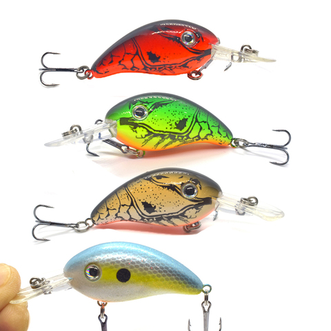 Crappie-Crankbaits cuadrados para buceo, cebos duros artificiales para Pesca de lubina, Wobbler, Minnow, 43mm, 5,3g ► Foto 1/6