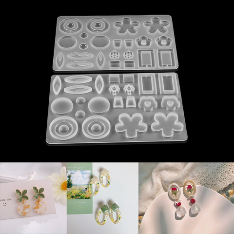 Molde de resina epoxi de cristal para pendientes, accesorios de herramientas de fabricación de joyas, 1 Uds. ► Foto 1/6