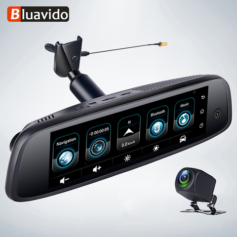 Bluavido-Cámara de salpicadero con GPS, WIFI, Bluetooth, FHD, 5,1 P, espejo retrovisor del coche, DVR, 4G, Android 1080, 2GB + 32GB, ADAS, IPS, 3 cámaras ► Foto 1/6