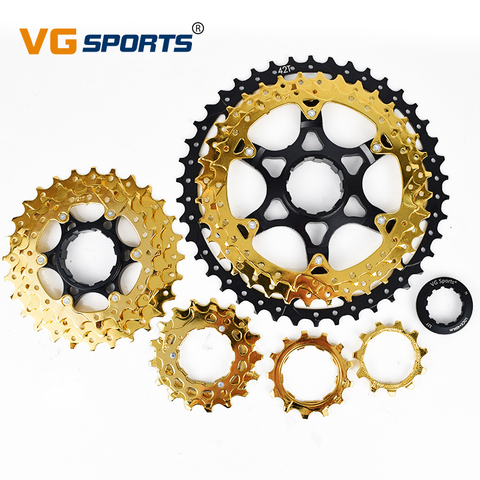 VG sports 9 10 11 12 velocidades MTB bicicleta independiente rueda libre ultraligera aleación de aluminio cassette oro sin soporte de rueda piñón ► Foto 1/6