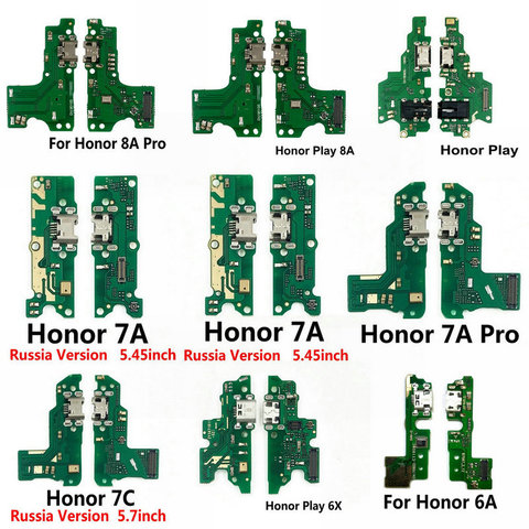 Piezas de placa de conector de puerto de carga, Cable flexible con micrófono para Huawei Honor Play 8A 7A 7C 7X 7S 6A 6C 6X 5C Pro ► Foto 1/1