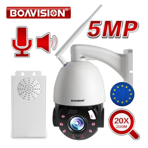 Cámara domo PTZ IP inalámbrica de 1080P y 5 MP, cámara CCTV WIFI, Zoom óptico para exteriores de 20X, Audio bidireccional IR 80 m, cámara de visión nocturna ► Foto 1/6