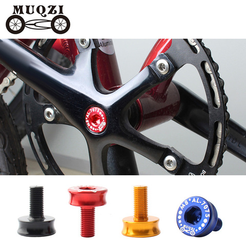 MUQZI-tornillo de platos y bielas para bicicleta M8, soporte inferior de agujero cuadrado de aleación de aluminio, pernos sellados impermeables, 2 uds. ► Foto 1/6