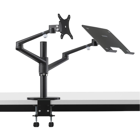 OL-3L-Soporte de brazo para ordenador portátil de 10-17 pulgadas, ajustable, de aluminio, inclinable para Monitor de 10-32 pulgadas y soporte giratorio para escritorio, carga de 8KG ► Foto 1/4