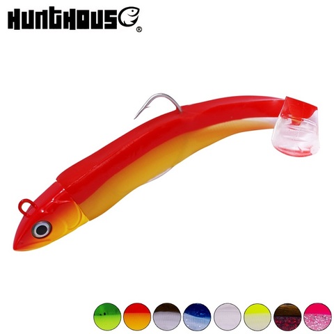 Hunthouse-señuelo de pesca Black Minnow Savsge, equipo de sábalo suave, 100mm, 25g, cebos de pesca para Lucio, cabeza plomada, Souple ► Foto 1/6