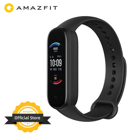 2022 nuevo Amazfit banda inteligente a 5 Color de la pulsera pantalla rastreador deportivo de ritmo cardíaco impermeable Bluetooth 5,0 deporte pulsera inteligente ► Foto 1/6