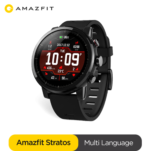 Amazfit-reloj inteligente Stratos resistente al agua hasta 5atm, con música, Bluetooth, GPS, GLONASS y control del ritmo cardíaco, envío desde España ► Foto 1/5