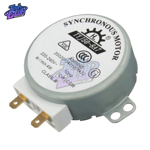 AC 220V-240V, 50Hz CW/CCW plataforma giratoria para microondas tocadiscos Motor síncrono TYJ50-8A7 D del eje 4 RPM ► Foto 1/6