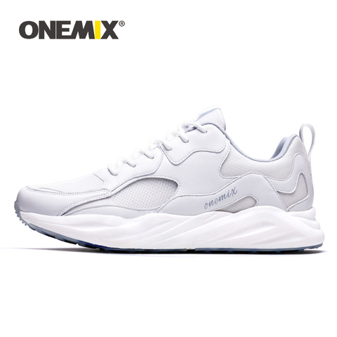 ONEMIX zapatos hombres zapatillas tamaño 39-46 peso ligero transpirable cordones entrenamiento Jogging zapatos adulto masculino al aire libre Atlético Casual ► Foto 1/6