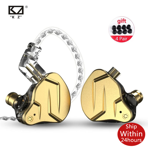 KZ ZSN Pro X-auriculares de graves metálicos 1BA + 1DD, tecnología híbrida, HIFI, con Monitor de oído, auriculares deportivos con cancelación de ruido ► Foto 1/6