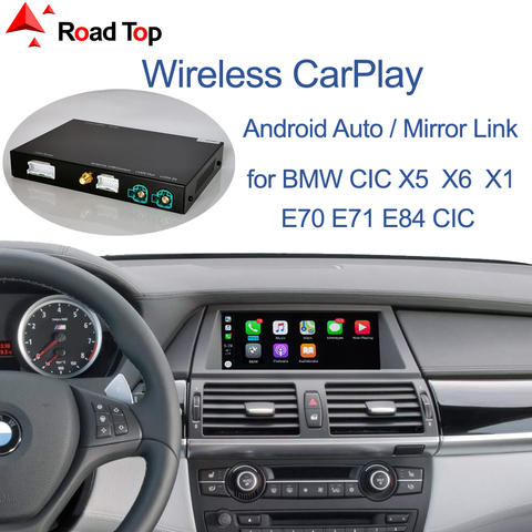 Inalámbrico CarPlay para BMW CIC sistema X5 E70 X6 E71 2011-2013 X1 E84 2009-2015 con Android enlace espejo AirPlay auto función de reproducción ► Foto 1/6