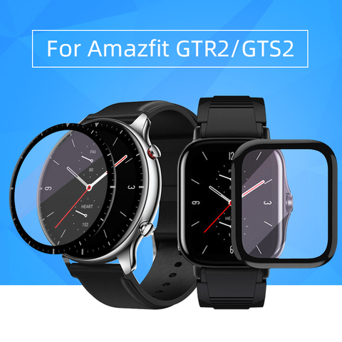 Funda protectora de fibra de vidrio suave para reloj Amazfit, Protector de pantalla completo para Xiaomi Huami GTR2/GTS2/Bip s ► Foto 1/6