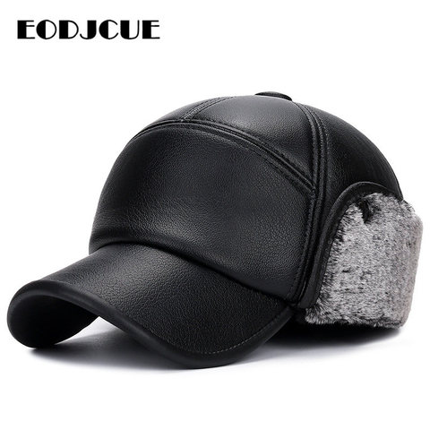 Gorra de béisbol con orejeras para hombre, gorro de abrigo grueso con protección para la oreja, Snapback ► Foto 1/6