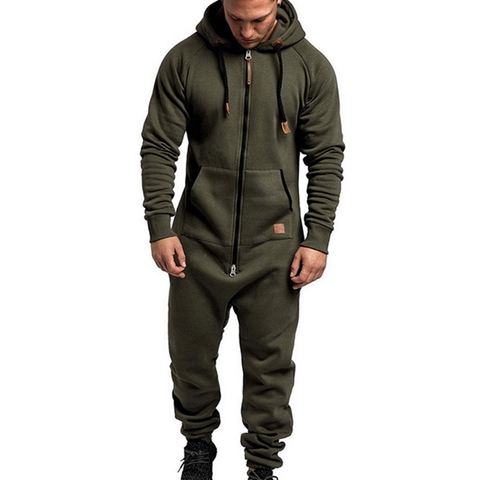 JODIMITTY-Pijama de una pieza con cremallera para hombre, mono con capucha, estampado de camuflaje, ropa de calle ► Foto 1/6