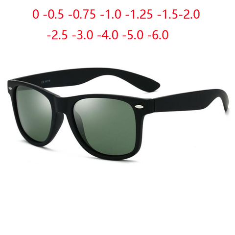 Gafas de sol polarizadas con remaches Vintage para hombre y mujer, lentes de sol con prescripción cuadrada para Conductor, 0-0,5-0,75-1,0 To-6,0 ► Foto 1/6