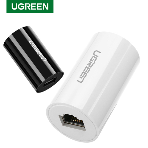 Ugreen-adaptador Ethernet RJ45, 8P8C, hembra a hembra, conector Rj45, adaptador de Cable de extensión de red, Cable Ethernet ► Foto 1/6