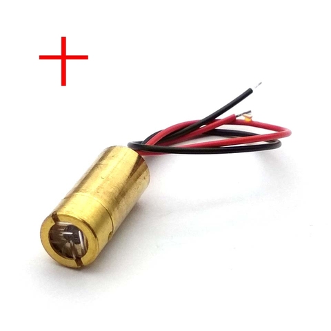 Cabezal láser, módulo de diodo cruzado de cobre rojo, 650nm, 9mm, 3V, 50mW ► Foto 1/4