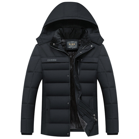 Abrigo de invierno con capucha para hombre, chaqueta gruesa y cálida de lana a prueba de viento, regalo para padre y marido, Parka, novedad de 2022 ► Foto 1/6