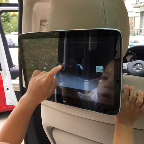 2022 último UI TV estilo asiento trasero pantalla para todos Mercedes-Benz WiFi Monitor para reposacabezas de coche Android 9,0 IR inalámbrico ► Foto 1/6