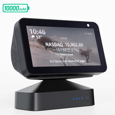 GGMM-Base de batería ES5 para Amazon Echo Show 5, pantalla inteligente con Alexa, 10000mAh, soporte de batería externa, accesorios para Echo ► Foto 1/6