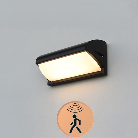 Lámpara LED de pared impermeable IP65, luz de porche, Radar de inducción al aire libre, Sensor de movimiento, lámpara de pared de jardín y patio ► Foto 1/6