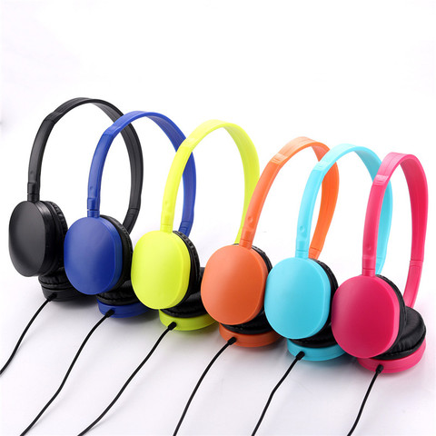 Auriculares plegables con cable ajustable para niños, cascos con conector de Audio de 3,5mm para teléfono inteligente, Mp3 ► Foto 1/6