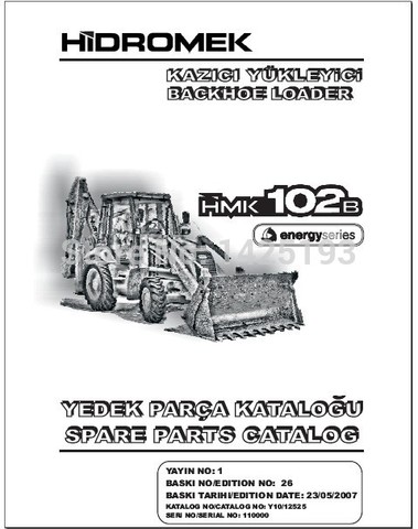 Hidromek catálogo de piezas de repuesto, hidrimek manual de servicio, gráficos de cableado, manuales de operación y mantenimiento ► Foto 1/1