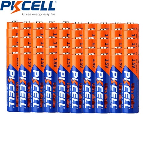 50 Uds Pkcell LR6 baterías AA 2A batería UM3 MN1500 E91 1,5 v Aa pilas alcalinas secas primaria Superior R6P 2A Batteria ► Foto 1/6