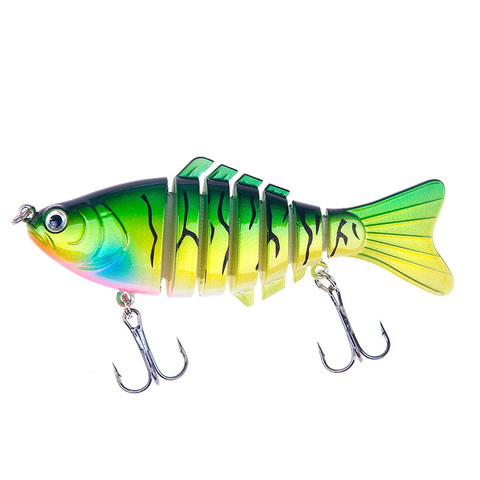 1 Uds hundimiento de Señuelos de Pesca Wobblers Multi-Sección difícil Bait100mm15g Crankbait para piscardo duro Artificial cebo para pescar frente atraer ► Foto 1/6