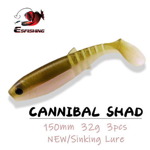 ESFISHING Señuelos de Pesca 2022 suave atraer nueva caníbal 150mm 3 uds 32g Crankbait cebo Artificial Isca trucha suave cebo Wobbler ► Foto 1/6