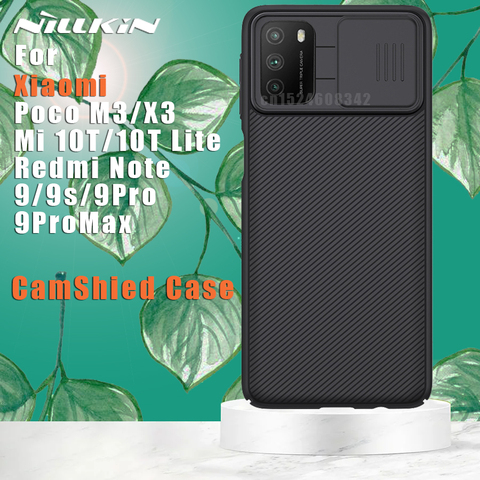 NILLKIN para Xiaomi Poco X3 NFC M3 caso cubierta CamShield casos de protección de la cámara para Mi 10T Pro Lite Redmi Nota 9S 9 Pro Max ► Foto 1/6