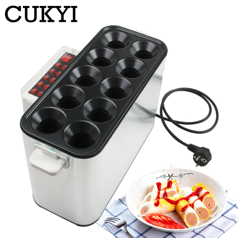 CUKYI-máquina comercial para hacer salchichas y huevos al horno, máquina para hornear perros calientes, tortilla para desayuno, fabricante de rollos de huevos, tortilla Master 220V, UE y Reino Unido ► Foto 1/6