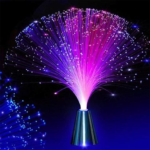 Lámpara de fibra óptica LED Multicolor, decoración Interior, centro de mesa, vacaciones, boda, lámpara de luz nocturna ► Foto 1/6