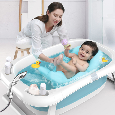 Bañera plegable Universal para niños, barril de baño de gran tamaño, suministros para bebés recién nacidos, 2022 ► Foto 1/4