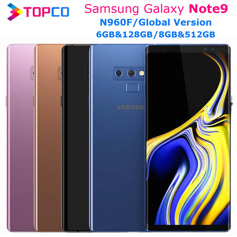 Samsung-teléfono inteligente Galaxy Note 9 N960F, teléfono móvil Original libre con 128GB RAM, 512GB rom y 6,4 GB rom, Exynos Octa Core, pantalla de pulgadas, cámara Dual de 12,0mp, reconocimiento de huella dactilar, soporta NFC ► Foto 1/6